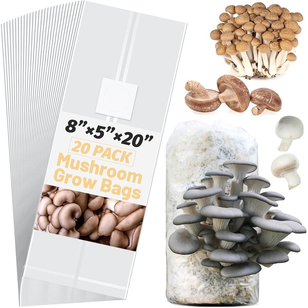 Mushroom Spawn Bags, 20Pcs Lar - Mushroom Spawn Bag review and price