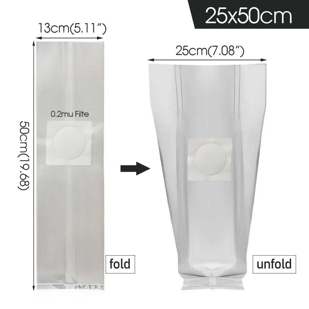 50pcs PP Mushroom Planting Bag - Mushroom Spawn Bag review and price