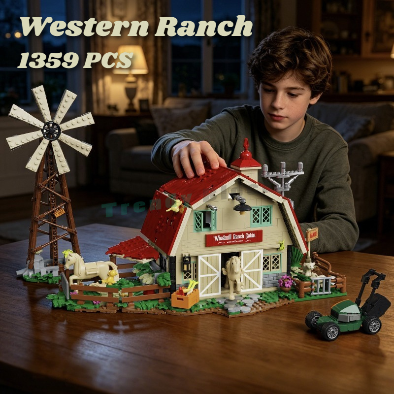1359PCS Western Windmill Ranch - Agriculture Farm House review and price
