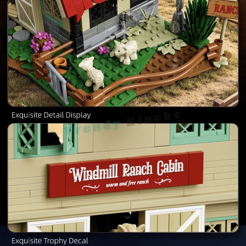1359PCS Western Windmill Ranch - Agriculture Farm House review and price