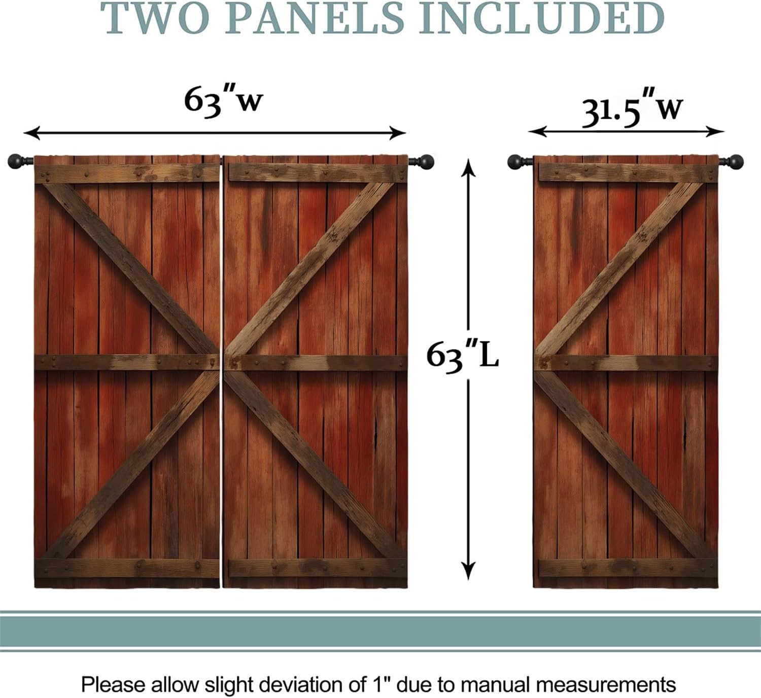 Barn Wood Door Blackout Curtai - Farming Japan review and price